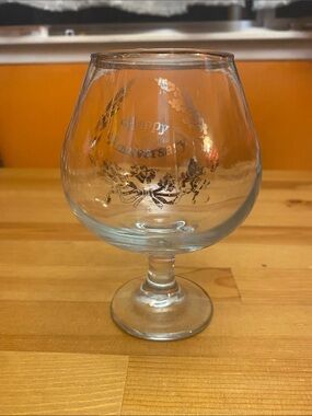 Engraved 'Happy Anniversary' Brandy Snifter with Gold Detail